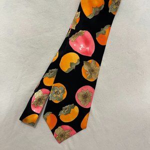 Persimmon silk tie by Nicole Miller